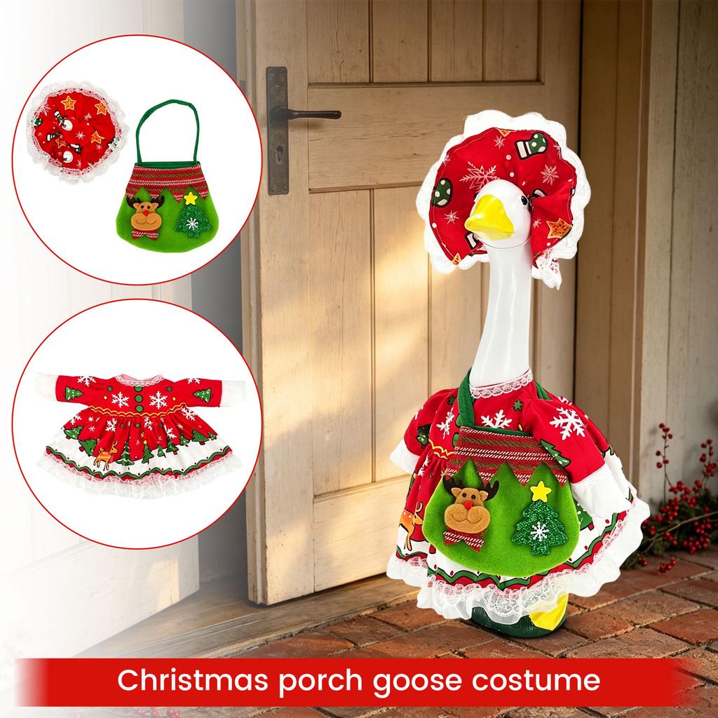 Christmas Porch Costume for 23 Inch Statue Outdoor Holiday Yard Decoration