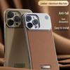 Creative Drop-Proof Leather Magnetic Lens Frame Phone Case for iPhone 17