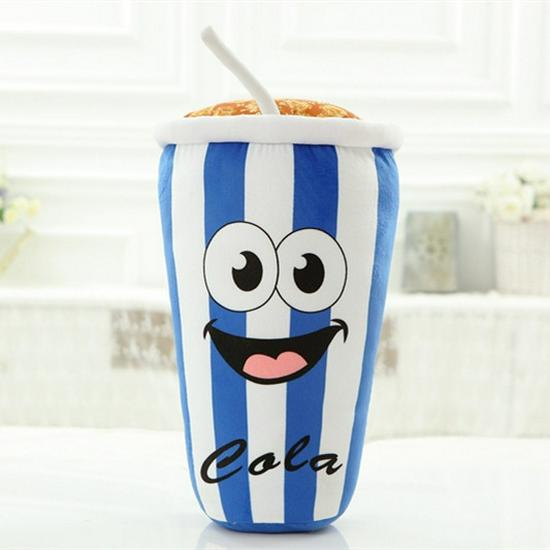 Creative Coke Cup Plush Toy Pillow - Children s Day Birthday Gift Cartoon Cushion 35CM синий