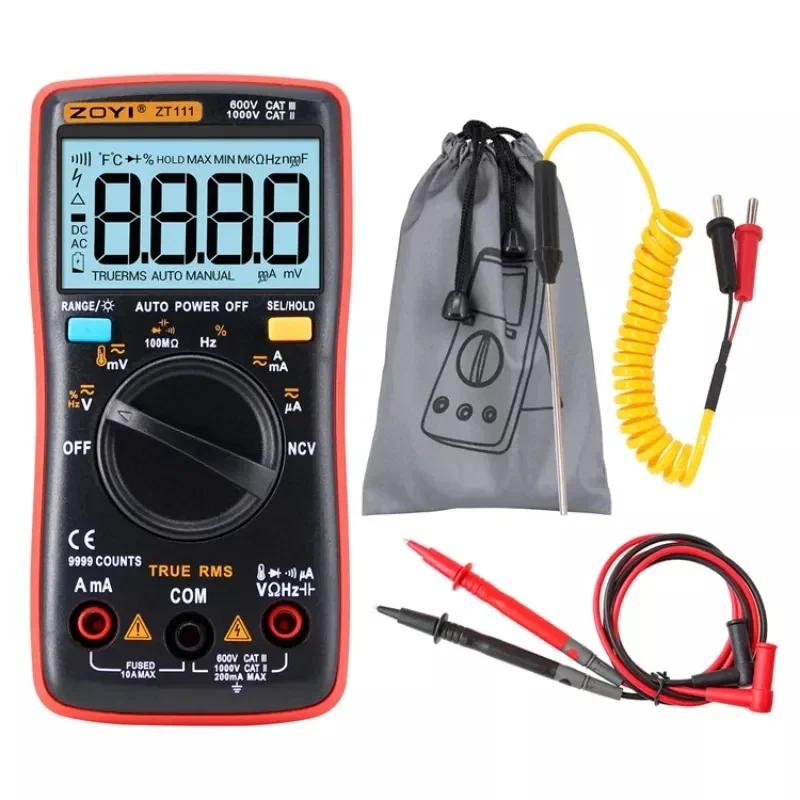 ZT111 Digital Electrical Multimeter 6000 Counts DC/AC Current Voltage Tester True RMS Auto Ranging LCD Meters Electrician Tools