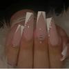 O2 Long Wearable Removable Nail Patches: Pointed Press-On False Nails for Nail Art