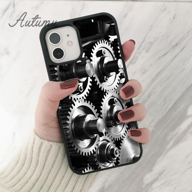 Mechanical Gears steampunk Phone Case for iPhone 11 12 13 14 Pro Max mini XR XS SE 2020 6S 7 8 Plus Samsung Galaxy S21 S22 Cover