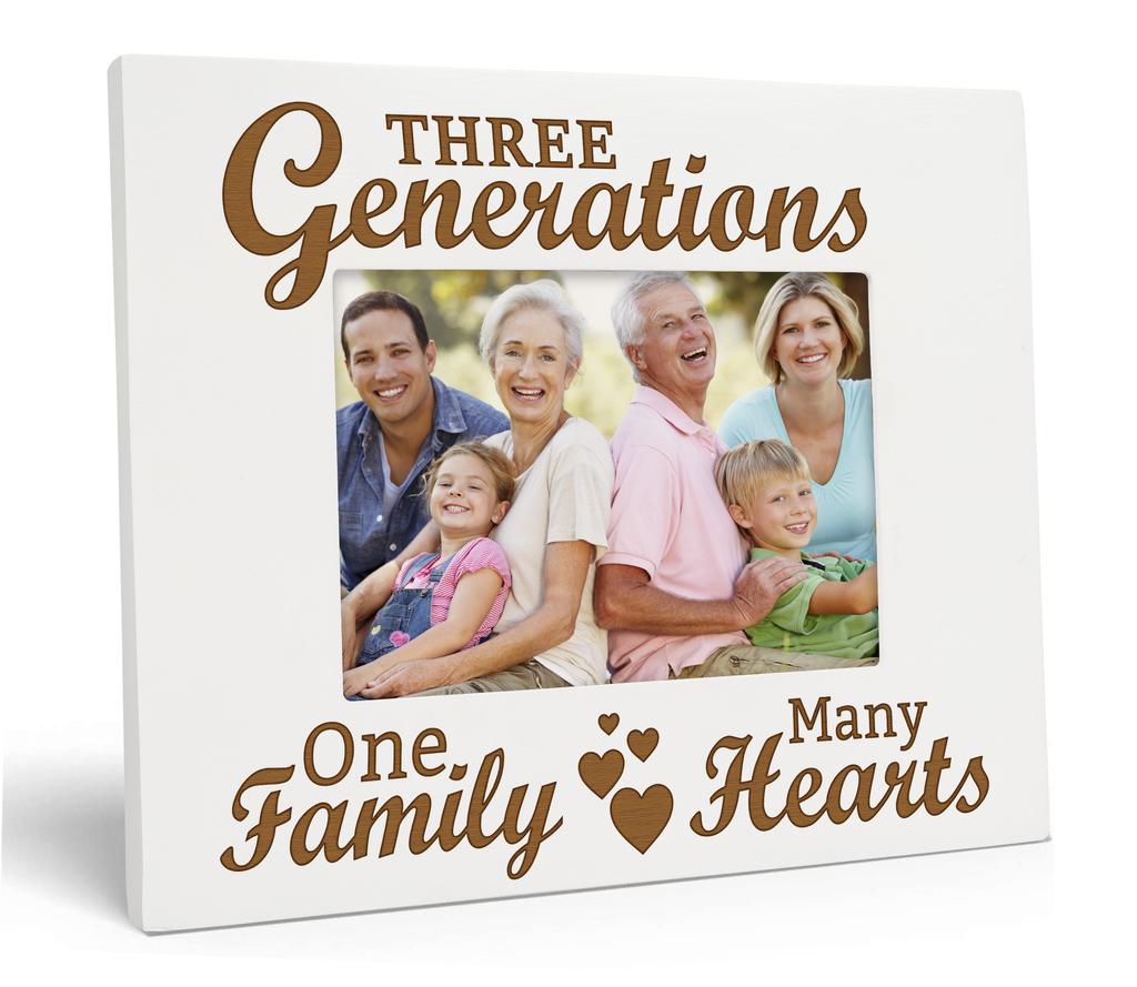 Darling Souvenir Made With Love Engraved Table Top Photo Frame Wooden White Picture Frame Gift For Family