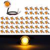 50PCS 3/4" Round Red White Yellow LED Trailer Clearance Side Marker Light Truck Caravan Boat Rear Taillight Indicators Light