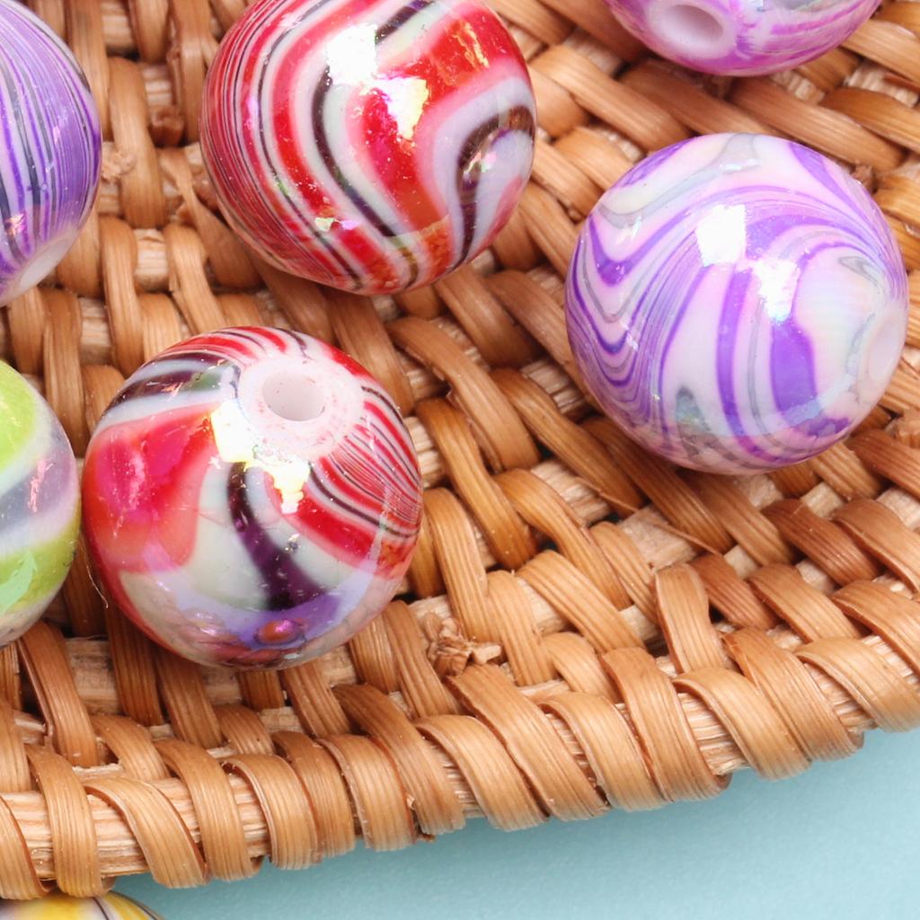 10/12/14mm 20/10/5 Stücke Gemischte farbe Streifen AB Acryl Lose Perlen Für Schmuck Machen DIY Armband Halskette anhänger Schmuck Zubehör