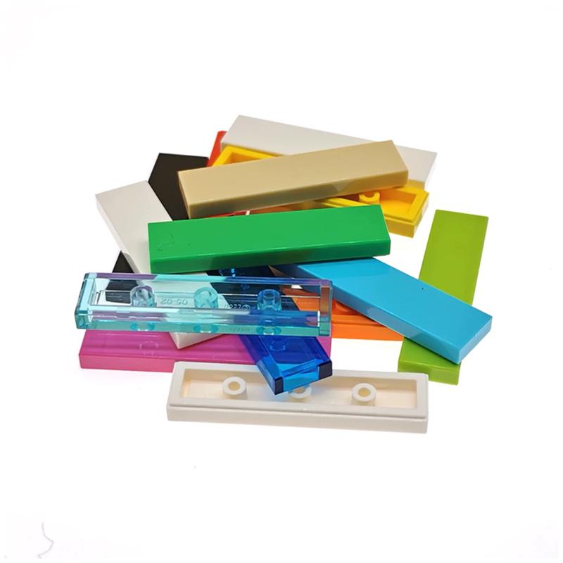 80pcs FLAT TILE 1x4 PLATES 2431 More Colors Compatible With Self-Locking Bricks Building Blocks Toys Accessories