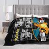 Pokemoned Charizard 006 Schematic Poster Knitted Blankets Fleece  Ultra-Soft Throw Blanket for Outdoor Travel Bedspread