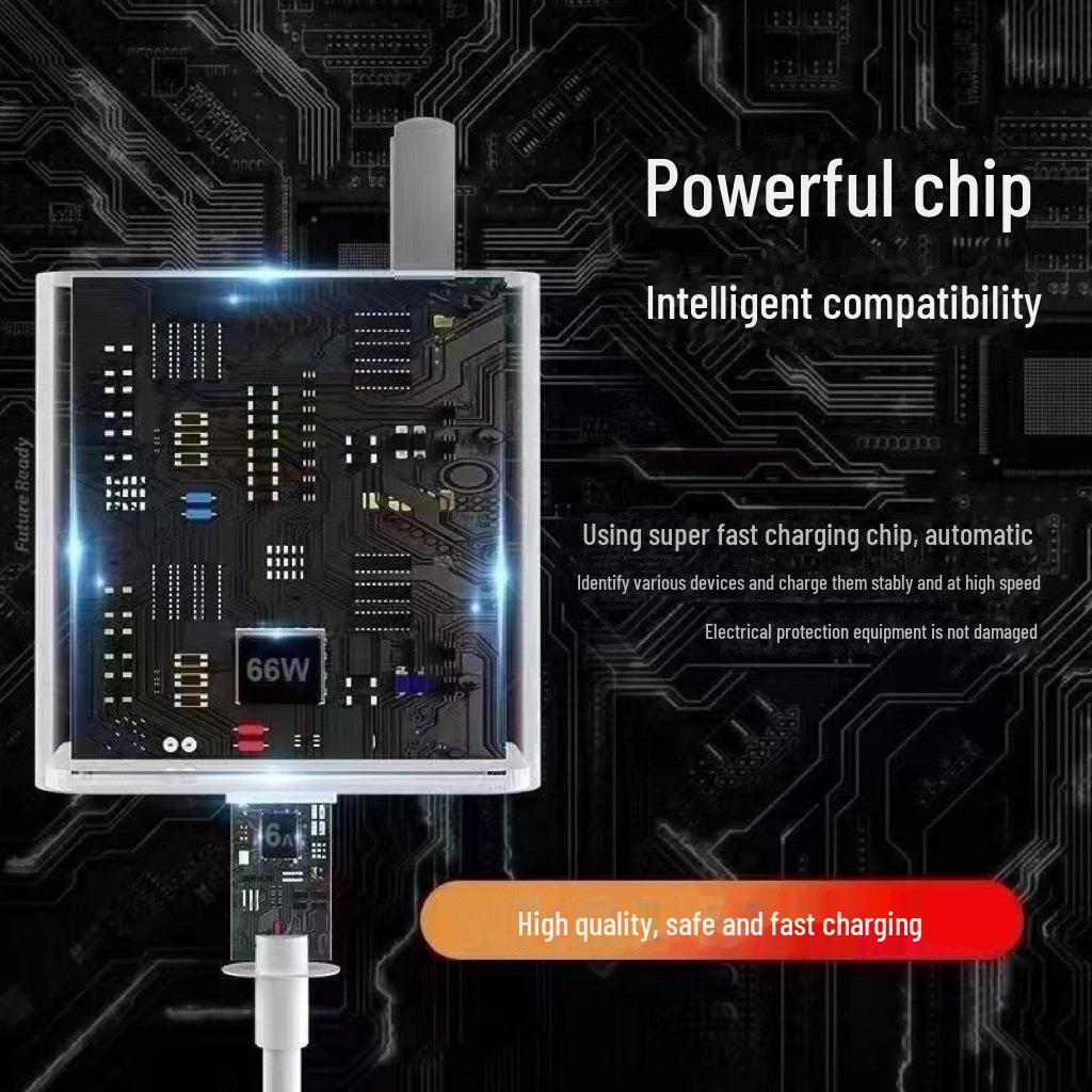 Compatible with Huawei 120W Charger for 66W Super Fast Charging Honor Mate40/30 Nova100W Mobile Phone Head.