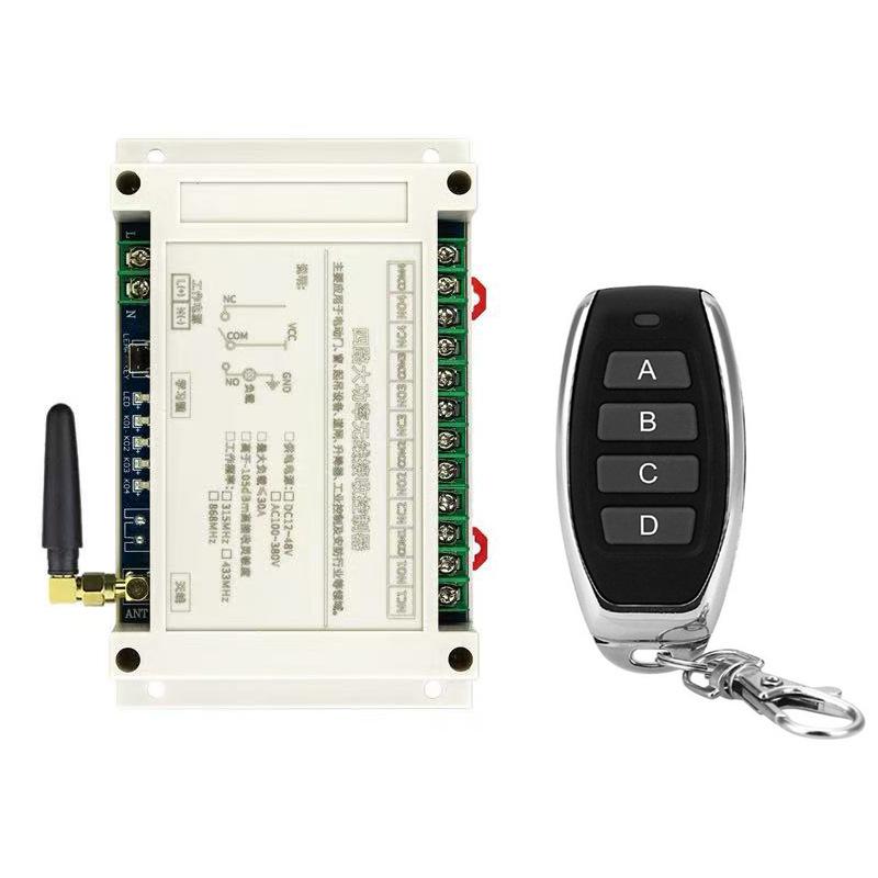 Wireless RF Remote Control Switch, 30A High Power Relay, 100V-400V, Jog, Self-Locking, Interlock.