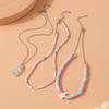 3pcs/Set Bohemia Handmade Colorful Beads Choker Necklace Women Girls Bear Pendant Necklaces Party Holiday Jewelry Gifts