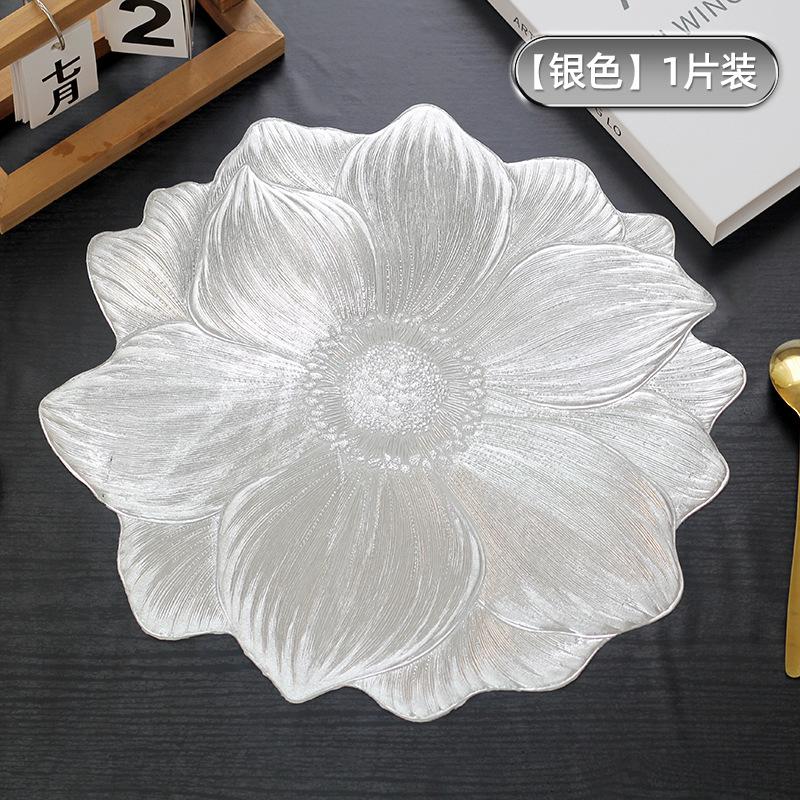 

Advanced Lotus Non Slip Meal Mat Bowl Cup Mat PVC Insulated Thickened Hotel Home Washable Beautiful 38cm