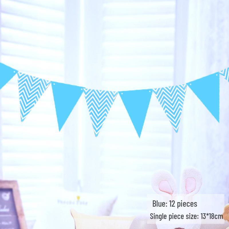 Online Celebrity Hot Stamping Triangle Flag Banner for Party Decoration