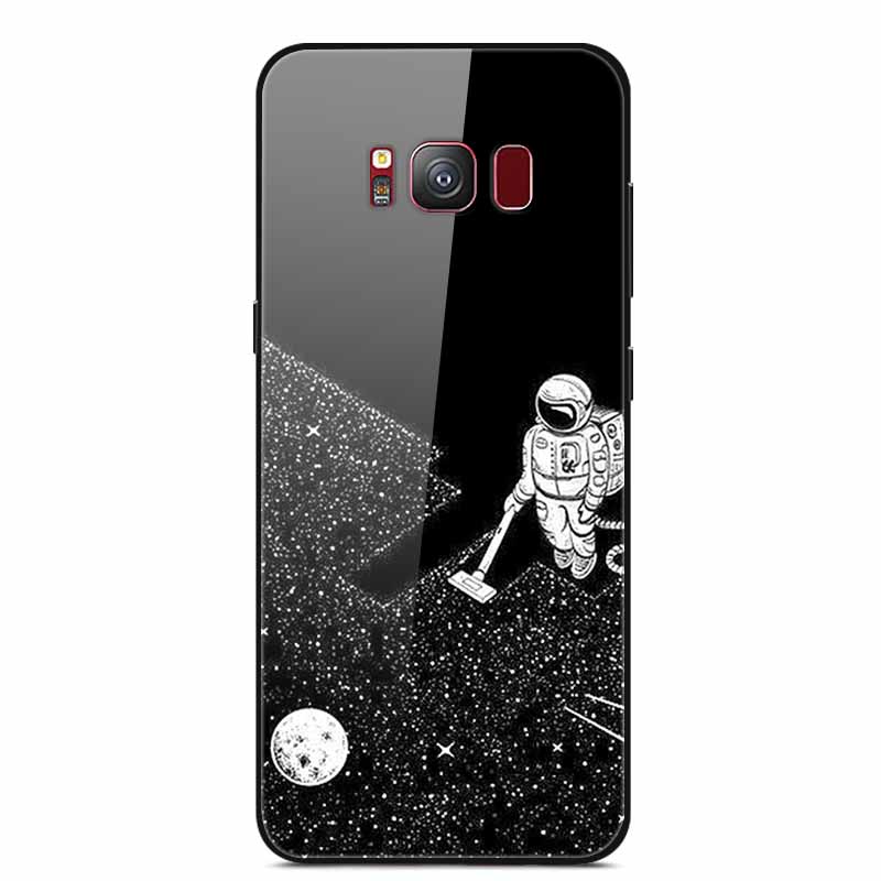 Glass Back Cover For Samsung Galaxy S8 Plus Case S 8 Plus Hard Tempered Glass Case For Samsung S8 Plus Phone Case Soft Bumper