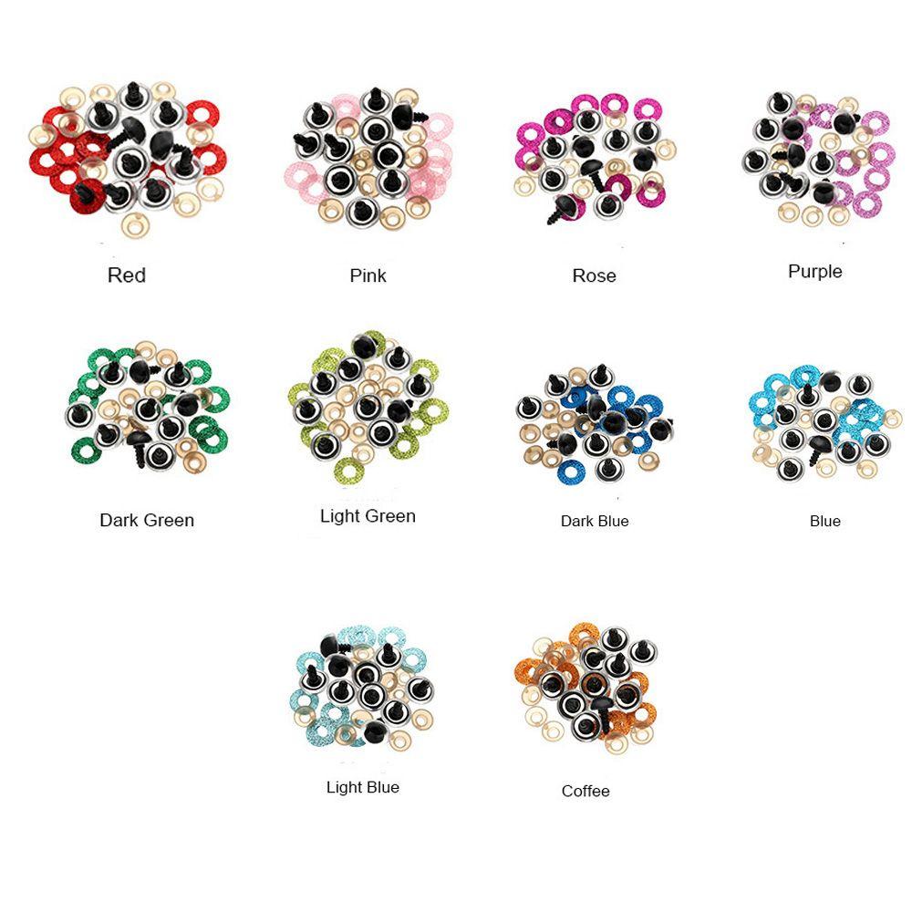 Plastik z oczkami podkładkami Rzemiosło Niedźwiedź Zwierzę Akcesoria Lalka Oczy kryształowe Lalki Narzędzia DIY