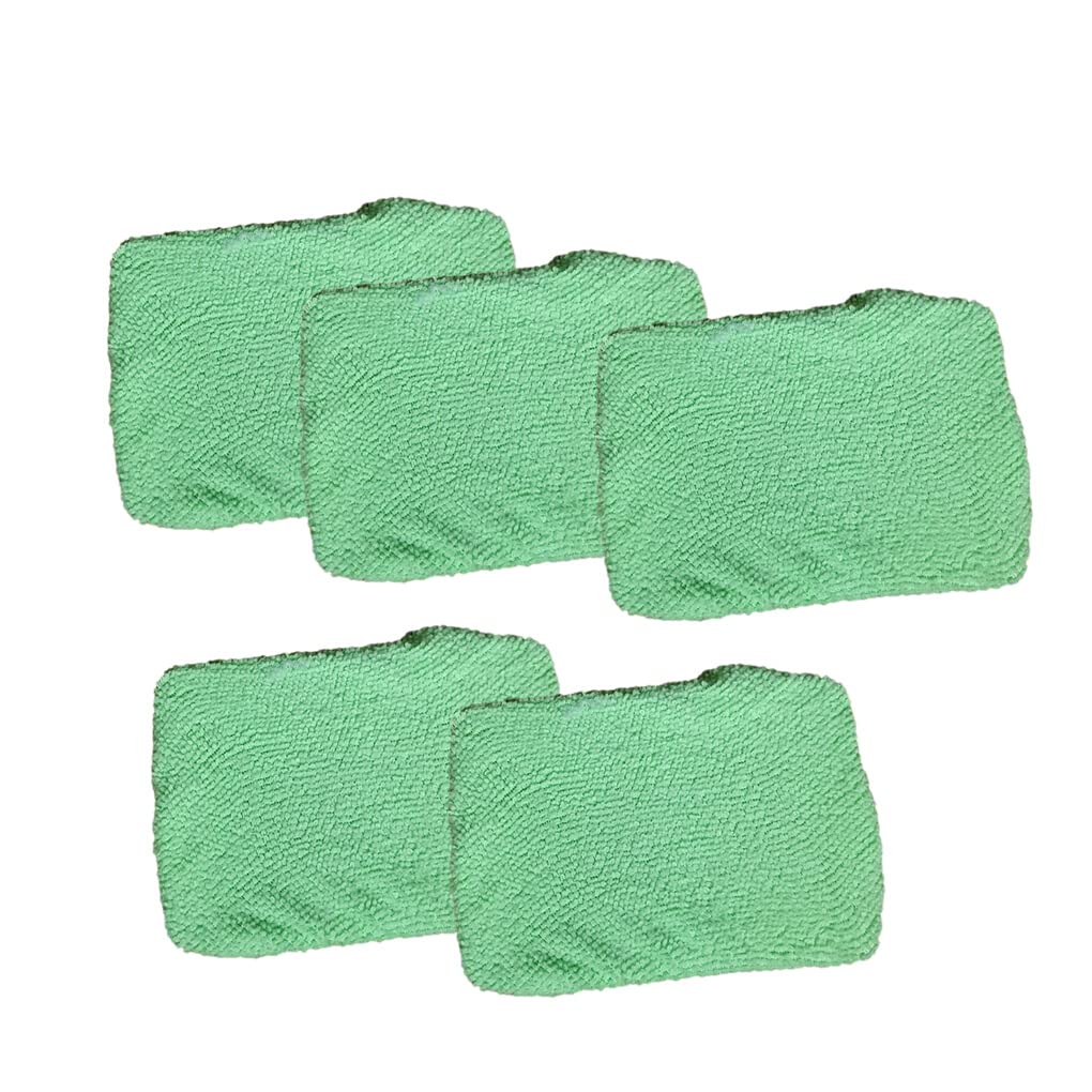 Generic 5pcs Car Window Clean Brush Replacement Pad Windshield Cotton Fitting Hood Inside Car Glass Wiper Cloth Accessories, Green