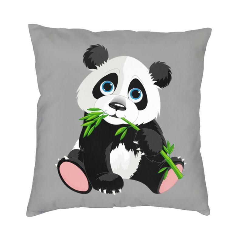 Kawaii Panda Bear Patterns Cushion Cover Sofa Home Decor Animal Cartoon Square Throw Pillow Case 45X45