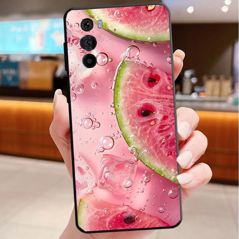 Phone Case For Motorola Edge 50 40 Pro 60 50 40 30 Ultra Neo Fusion Moto G Play G Stylus G Power G Lemon strawberry watermelon