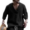 2025 Men's Casual Summer Loose-Fit V-Neck Sports Solid Color T-Shirt