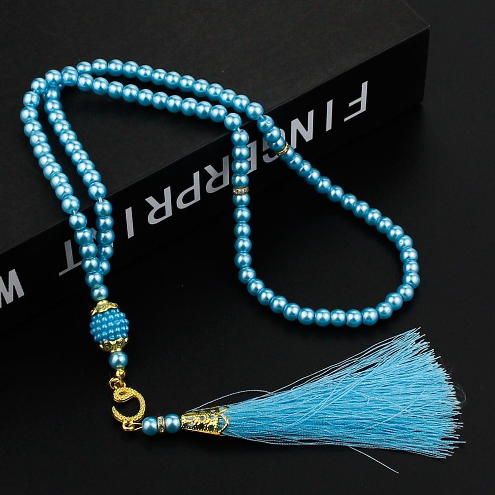 Růžencové náramky Modlitební korálky Turecký styl 99 korálků Skleněné perly Náramky Charm Dárek