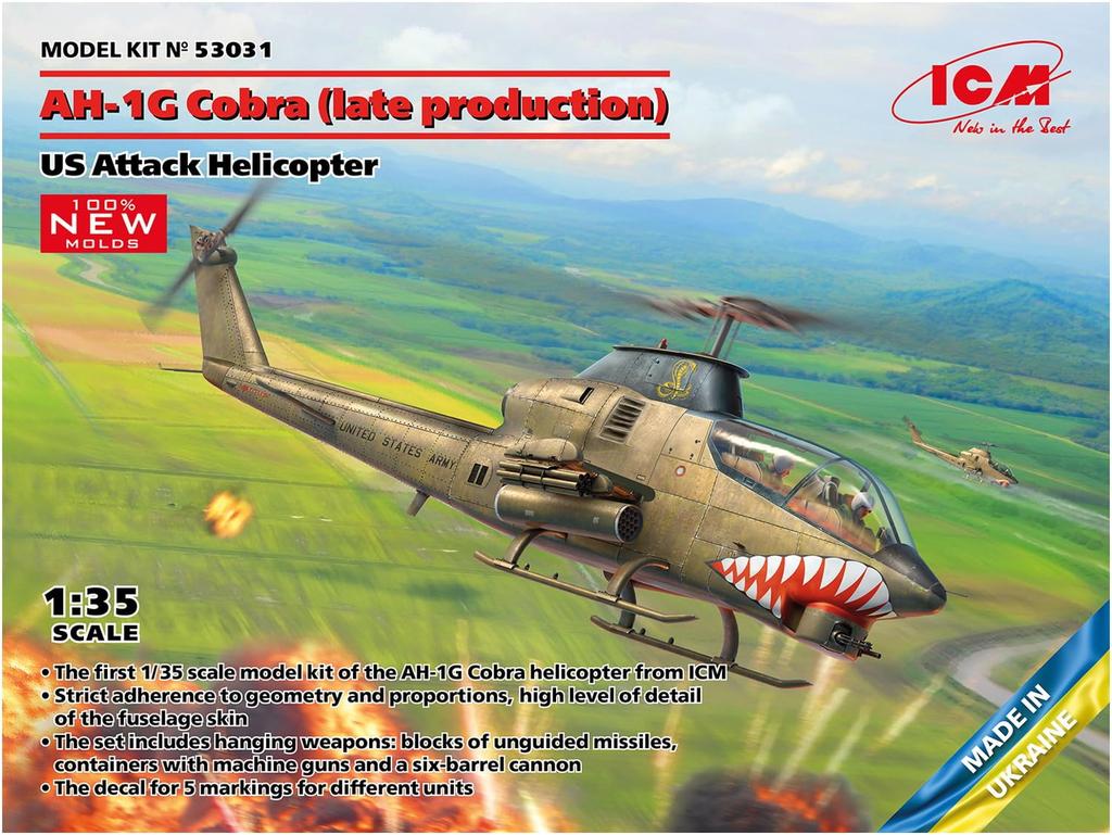 ICM 1/35 scale US Army AH-1G Cobra (Late Model) Plastic Model Kit 53031