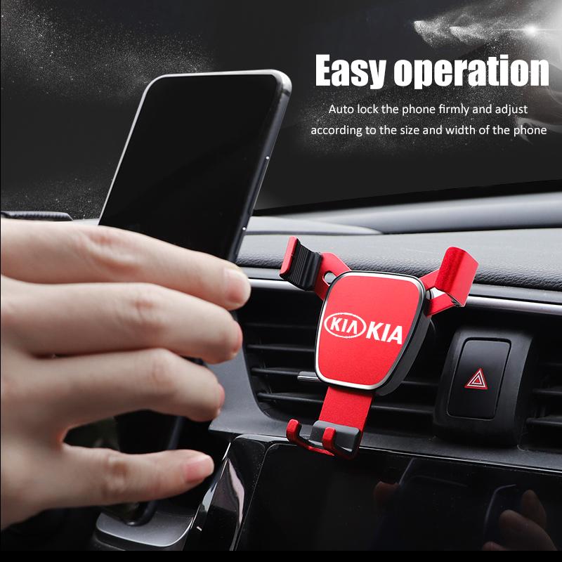 ABS Car Phone Holder 360 Rotation Gravity Auto Grip Bracket For Kia KN GT-Line Sportage Ceed Rio Picanto Sorento Soul Cerato Ljcmw22