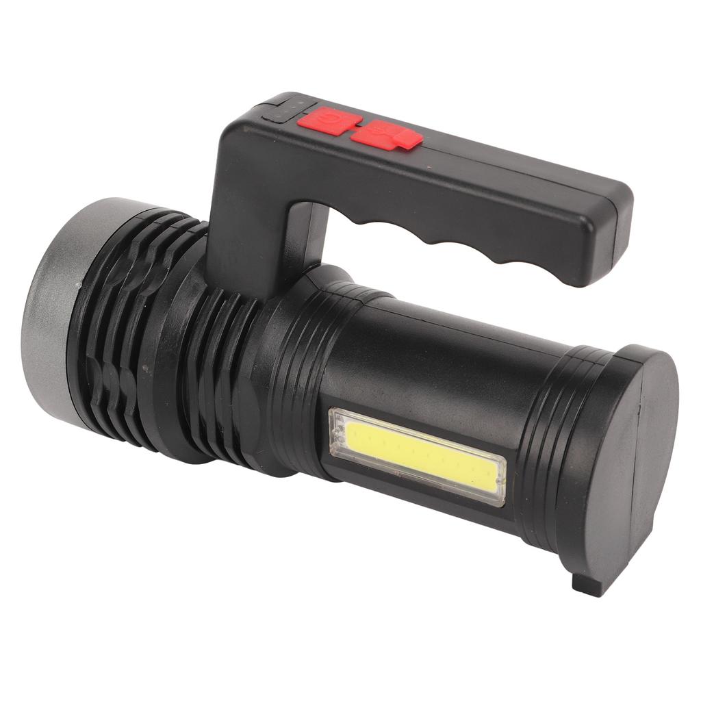 LED Flashlight USB Rechargeable IPX4 Waterproof Aluminum Alloy Portable LED Searchlight with COB