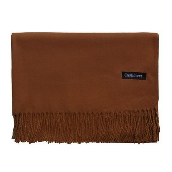 Red Faux Cashmere Winter Scarf for Women - 2026 Korean Style Solid Color Shawl with Logo, Ideal for Annual Meeting Gifts