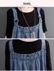 Plus Size Women's Summer Denim Overall Dress - Loose, Slimming, Korean Style for Maternity and Big Swing