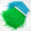 1M Natural Ostrich Feathers Trim White Clothing Sewing Ribbon 8-10cm Feather Fringe for Wedding Party Decoration Crafts Plumes