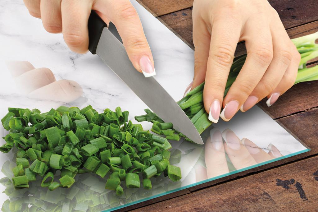 SZKLANA DESKA DO KROEJNIA 30x22 MARMUR