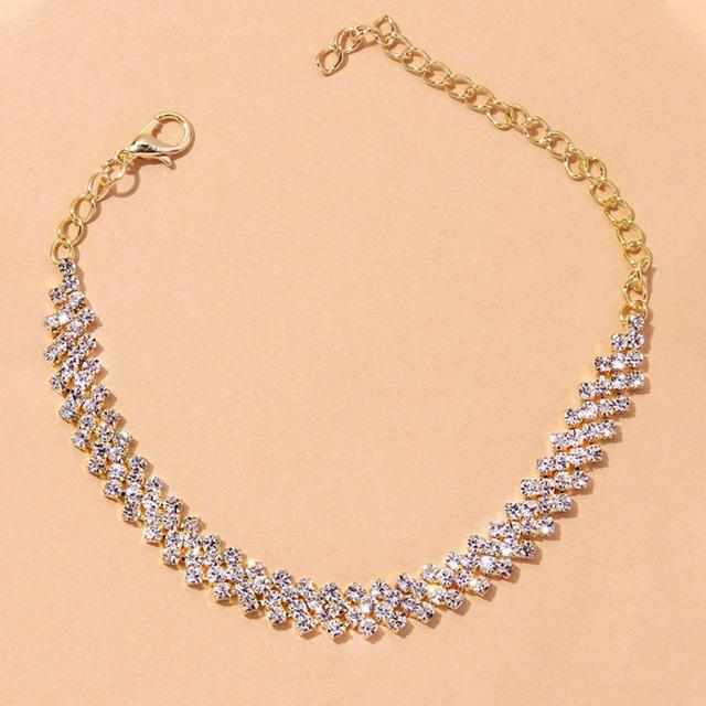 

Богемный браслет на щиколотку со стразами оптом для женщин, модный теннисный браслет на щиколотку, ювелирные изделия для ног, аксессуары 20cm