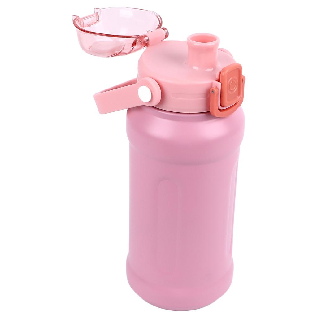 1100ML Vacuum Cup Stainless Steel Insulated Water Bottle Sports Water Bottle with Straw Light Pink