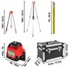 Green Rotary Laser Level Kit with Adjustable Tripod and 5M Staff, 500M Range, 360 Degree Rotary Scanning, Self-Leveling Laser Level System Kit, for