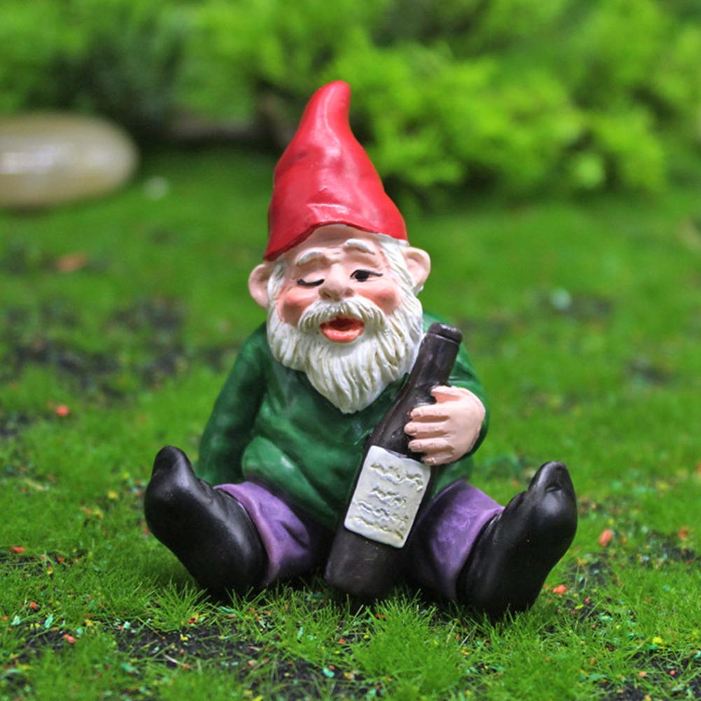 Mini Legrační skřítci Víla Zahradní slavnost Opilí skřítci Trpasličí socha Miniatura Nádvoří Krajina Květináč Ozdoby Figurka