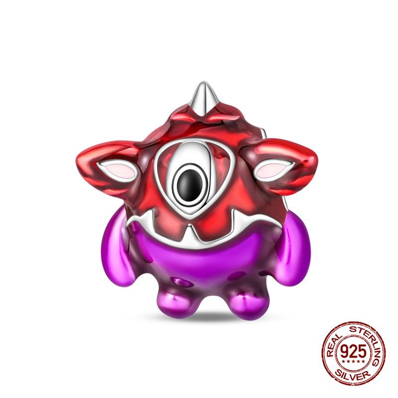 Copper Charms Fits Charm 3Mm Original Bracelet Necklace Womens Blue And Green Monster Charm Beads Diy Fine Jewelry Gifts