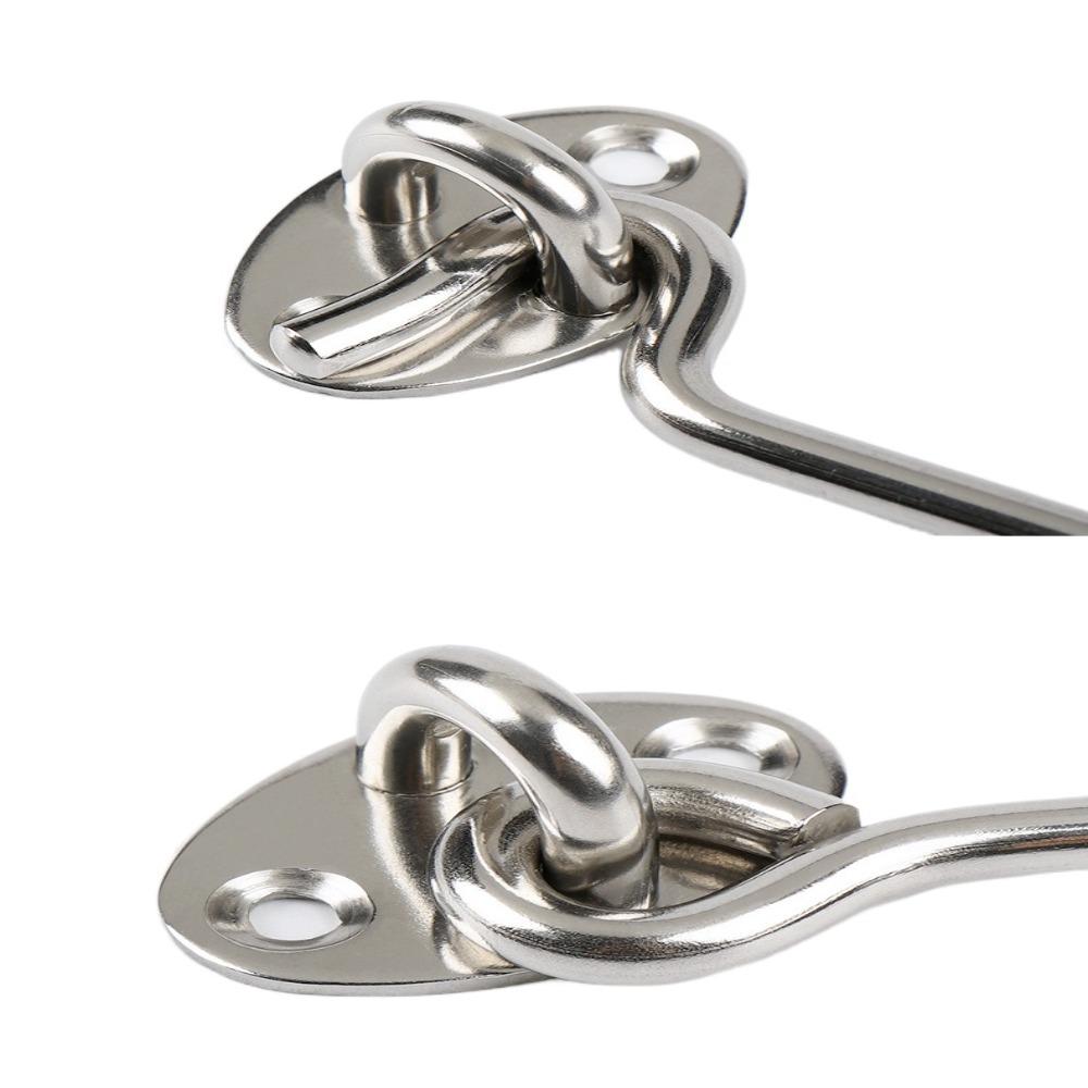 Edelstahl Fensterhaken Torhaken Mehrzweck Winddichte Torhaken und Öse Langlebiger Haken und Öse Kabinenhaken