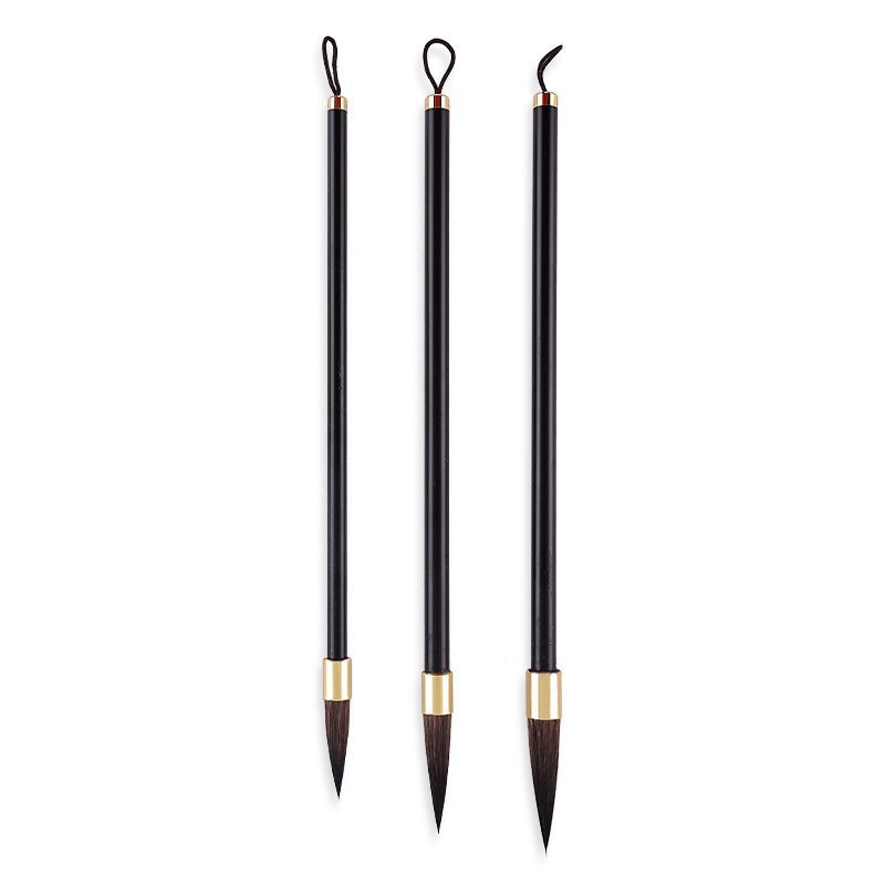 

Premium Calligraphy Brush Set Luxury Wolf Hair Gray Tail 3-Piece Gift Box for Traditional Chinese Painting Calligraphy