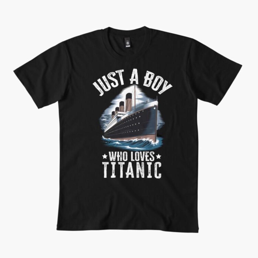 Titanic Boy Loves Titanic - Titanic Boy Design T-shirt For Men Women 100% Cotton T Shirts Short Sleeve Tops 0202-3 - Men s Su... S разноцветный