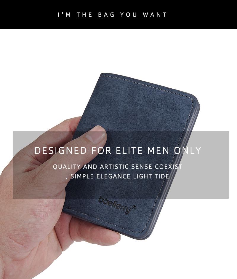 New Anti-theft Unisex PU Leather Card Holder & Wallet