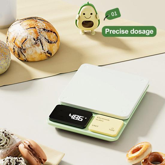 Kitchen Electric Scale 0.1G/5Kg High Precision LCD Display Mini Portable Multifunctional Cooking Baking Coffee