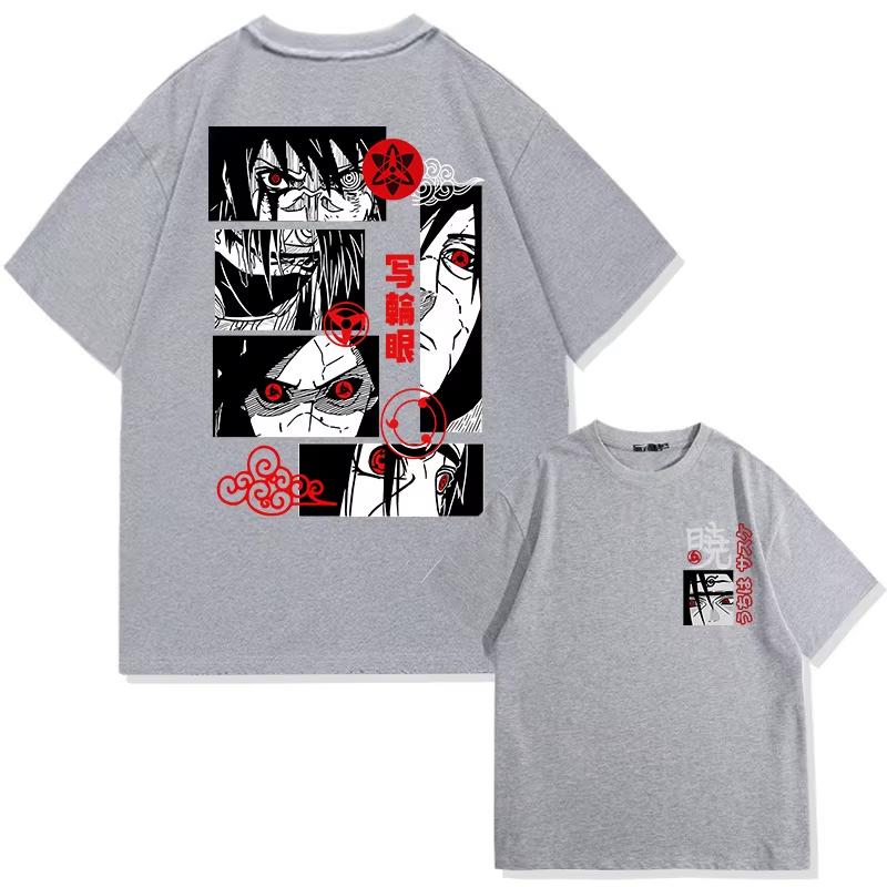

Japan Animation Derivatives T-shirt Uchiha Madara Sharingan Printing Men s 2025 Summer Fashion Casual Oversized Streetwear XL