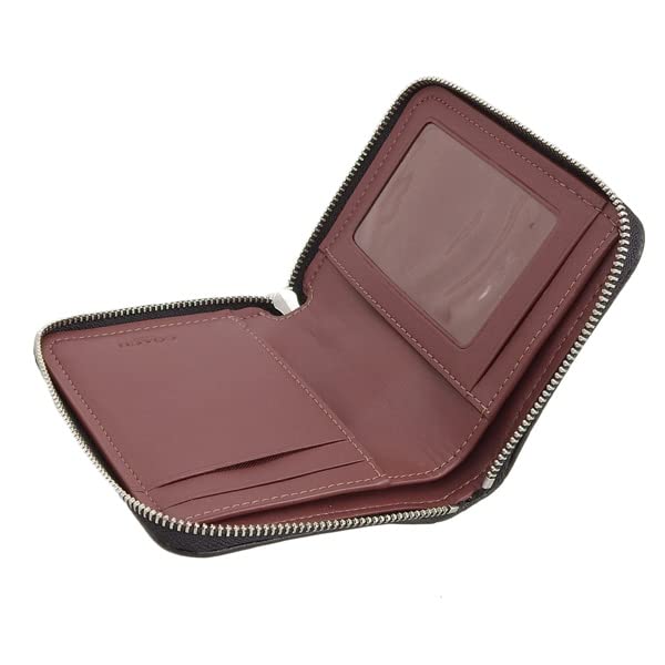 Plånbok Bifold Outlet Rund dragkedja Märke Kompakt Läder CH389 Liten dragkedja RÖKIG SVART [Coach] Dam (SVART MULTI/Svart) Damernas [Artikel]
