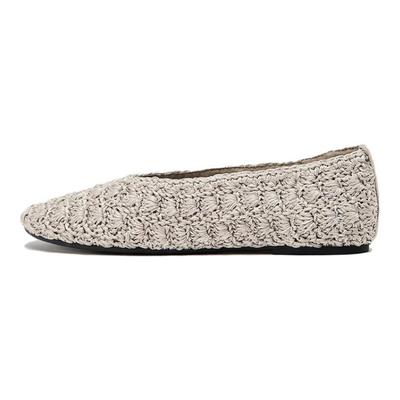Braided Ballerina Comfortable Versatile Woven Ballet Casual Flats Women Flats Beige 1545510102