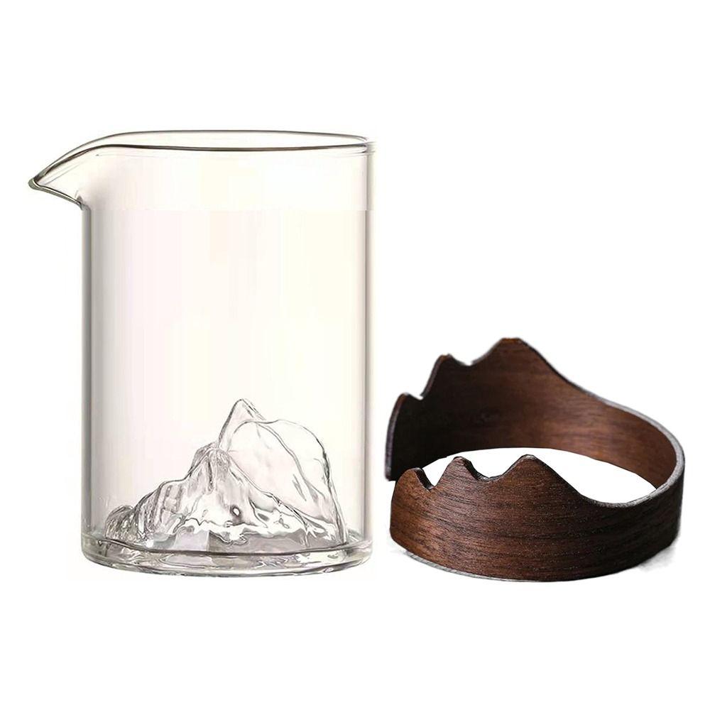 Transparent Glass Tea Maker Mountain Shape Tea Pitcher Portable Fair Cup  Kitchen