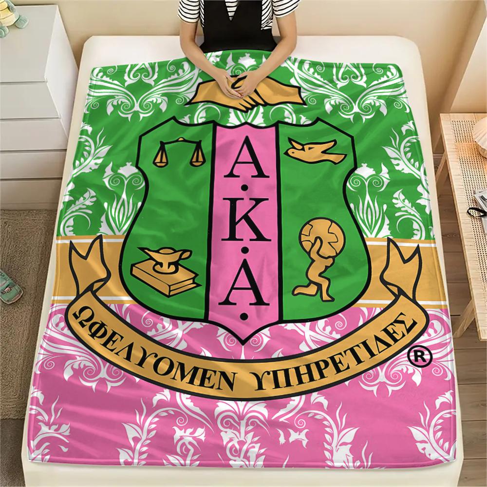 1PC AKA Print Flannel Blanket, High quality All Seasons, Home Decor, Warmth and Comfort, Perfect for Christmas Gifts