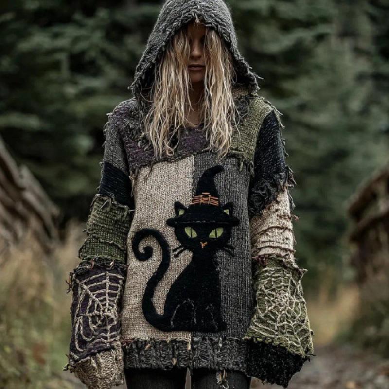 2025 European & American Cross-Border Halloween Loose Hooded Sweatshirt with 3D Print