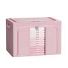 Fabric Clothes Storage Bin Large Capacity Wardrobe Organiser with Dual Zip for Home