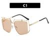 Oversized Sunglasses Women For Men Vintage Sun Glasses Punk Popular Outdoor Luxury Brand Designer Metal Hollow Eyewear Uv400