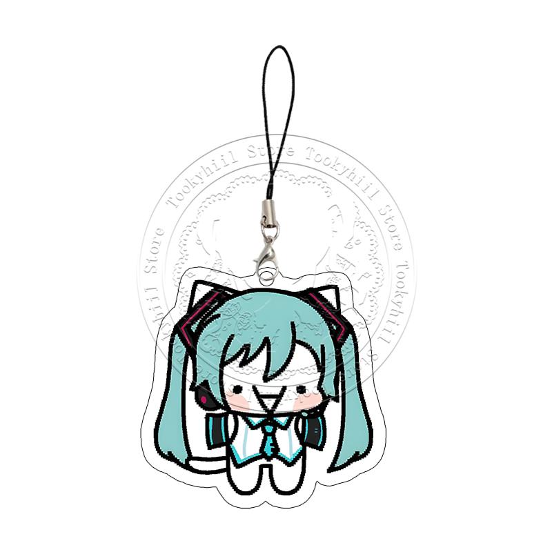 

V Acrylic Keychain Hatsune Miku Cosplay Props Set Luka Rin Len Mairi Bag Keyring Tsumugi Kawaii Q Version Accessories Girl Gift 4-5cm