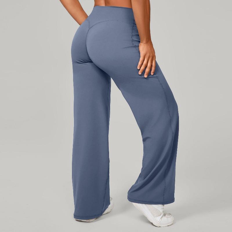 Merganser Pilates Straight Yoga Pants Versatile Loose Wide Leg Pants Running Sports Fitness Buttocks Long Pants